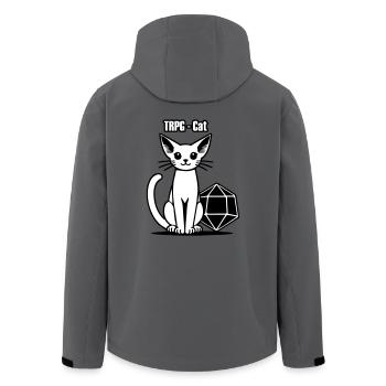 RPG Elven Katze & Würfel - TRPG Cat - Recycelte Männer Softshell-Jacke von Stanley/Stella - Anthrazit - Hinten - AI Model Male 185 light (185cm)