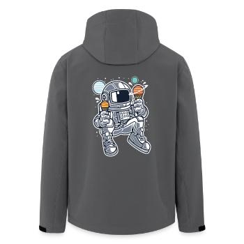 Ice Cream Astronaut - Recycelte Männer Softshell-Jacke von Stanley/Stella - Anthrazit - Hinten - AI Model Male 185 light (185cm)