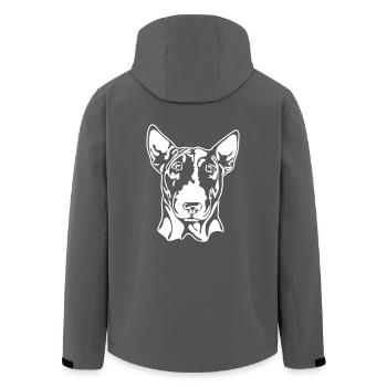 BULLTERRIER PORTRAIT - Recycelte Männer Softshell-Jacke von Stanley/Stella - Anthrazit - Hinten - AI Model Male 185 light (185cm)