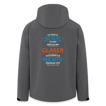 Glaser Beruf - Recycelte Männer Softshell-Jacke von Stanley/Stella - Anthrazit - Hinten - AI Model Male 185 light (185cm)