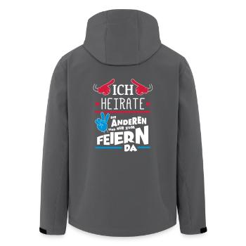 ICH HEIRATE JGA - Recycelte Männer Softshell-Jacke von Stanley/Stella - Anthrazit - Hinten - AI Model Male 185 light (185cm)