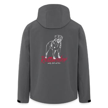 ROTTWEILER Hundesport Spruch Wilsigns Hunde - Recycelte Männer Softshell-Jacke von Stanley/Stella - Anthrazit - Hinten - AI Model Male 185 light (185cm)