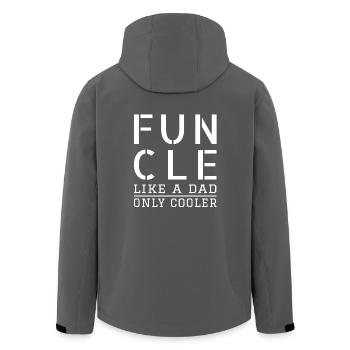 Funcle - Fun Uncle - Recycelte Männer Softshell-Jacke von Stanley/Stella - Anthrazit - Hinten - AI Model Male 185 light (185cm)