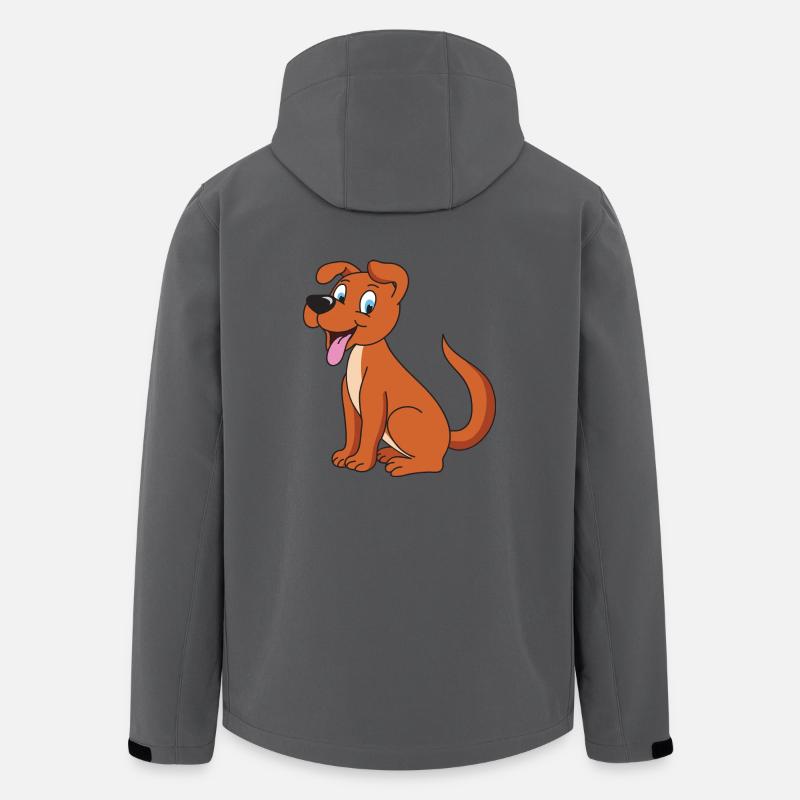 chien - Veste softshell homme en polyester recyclé Stanley/Stella - charbon
