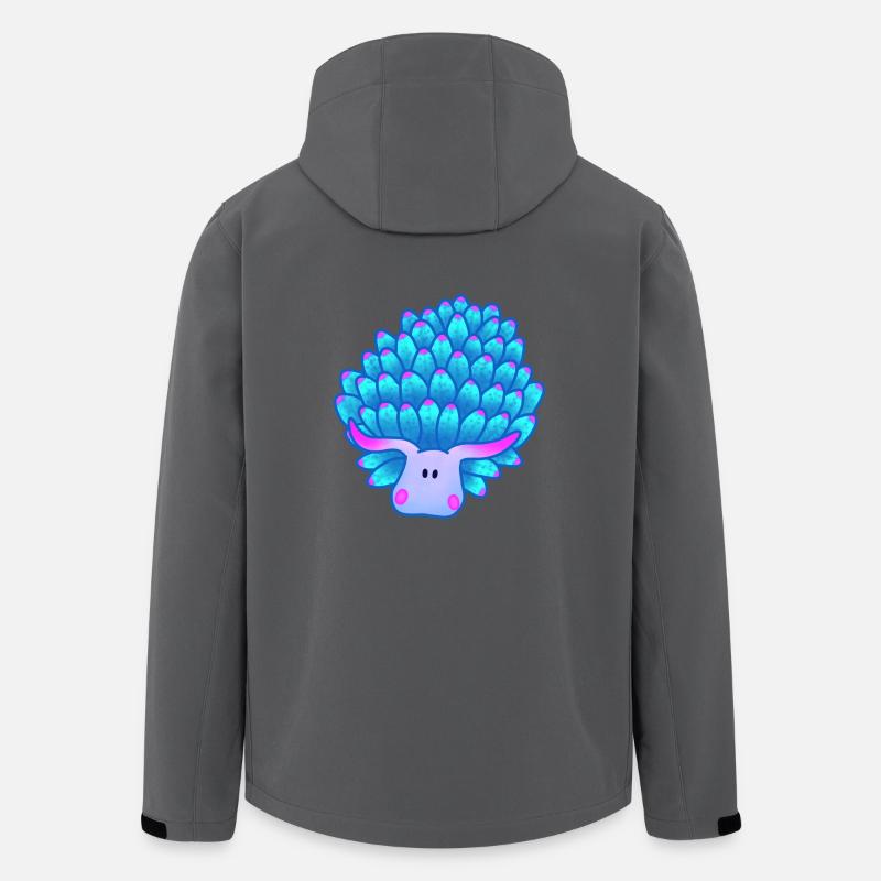 Blattschnecke, Blaue Meeresschnecke - Recycelte Männer Softshell-Jacke von Stanley/Stella - Anthrazit