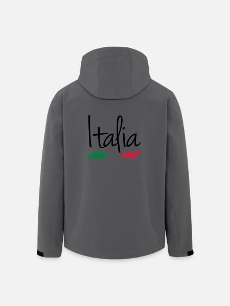 Italia Flagge - Recycelte Männer Softshell-Jacke von Stanley/Stella - Anthrazit
