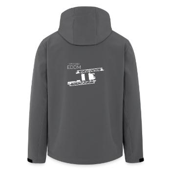 Flughafen München - Recycelte Männer Softshell-Jacke von Stanley/Stella - Anthrazit - Hinten - AI Model Male 185 light (185cm)