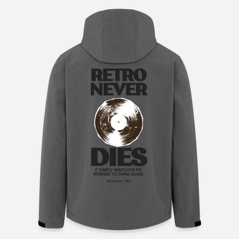 Le rétro ne meurt jamais - 1982 - Veste softshell homme en polyester recyclé Stanley/Stella - charbon
