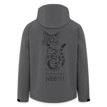 Bevor Du fragst.. - Recycelte Männer Softshell-Jacke von Stanley/Stella - Anthrazit - Hinten - AI Model Male 185 light (185cm)