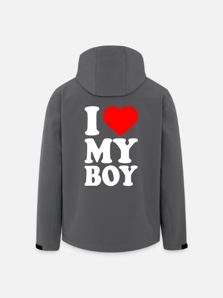 I love my boy - Recycelte Männer Softshell-Jacke von Stanley/Stella - Anthrazit