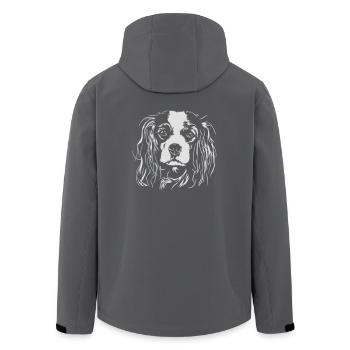 CAVALIER KING CHARLES SPANIEL Portrait Wilsigns - Recycelte Männer Softshell-Jacke von Stanley/Stella - Anthrazit - Hinten - AI Model Male 185 light (185cm)