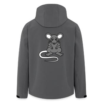 Maus Guckt Böse Wütend Frustriert Sauer Aggressiv - Recycelte Männer Softshell-Jacke von Stanley/Stella - Anthrazit - Hinten - AI Model Male 185 light (185cm)