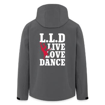Live Love Dance - Recycelte Männer Softshell-Jacke von Stanley/Stella - Anthrazit - Hinten - AI Model Male 185 light (185cm)