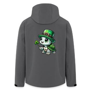 Fête de la tortue de la Saint-Patrick - Veste softshell homme en polyester recyclé Stanley/Stella - charbon - Dos - AI Model Male 185 light (185cm)