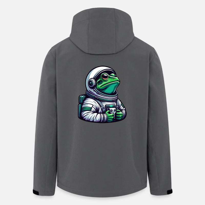 Frog Astronaut in Space - Men’s Recycled Softshell Jacket by Stanley/Stella - anthracite