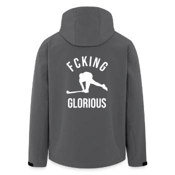 Feldhockey Spieler Geschenk - Recycelte Männer Softshell-Jacke von Stanley/Stella - Anthrazit - Hinten - AI Model Male 185 light (185cm)