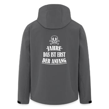 60 Geburtstag - Recycelte Männer Softshell-Jacke von Stanley/Stella - Anthrazit - Hinten - AI Model Male 185 light (185cm)