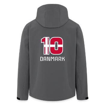 Dänemark 2018 Fußball Nationalmannschaft Fan 10 Geschenk - Recycelte Männer Softshell-Jacke von Stanley/Stella - Anthrazit - Hinten - AI Model Male 185 light (185cm)