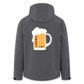 Prost Bier Alkohol Krug - Recycelte Männer Softshell-Jacke von Stanley/Stella - Anthrazit - Hinten - AI Model Male 185 light (185cm)
