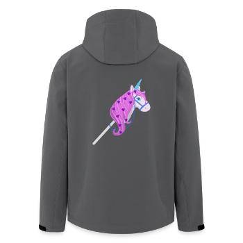 Hobby Horsing - Recycelte Männer Softshell-Jacke von Stanley/Stella - Anthrazit - Hinten - AI Model Male 185 light (185cm)