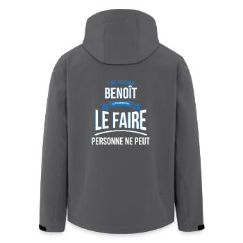 Benoît personne ne peut cadeau - Veste softshell homme en polyester recyclé Stanley/Stella - charbon - Dos - AI Model Male 185 light (185cm)