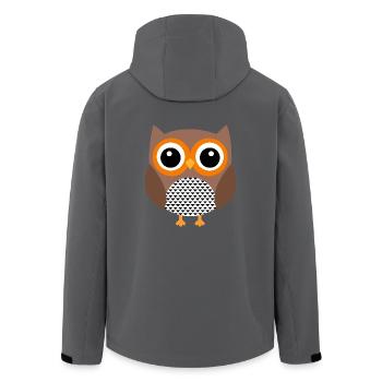 owl owlet eule animal tiere - Recycelte Männer Softshell-Jacke von Stanley/Stella - Anthrazit - Hinten - AI Model Male 185 light (185cm)