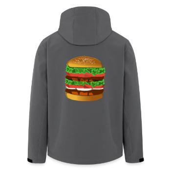 Hamburger - Recycelte Männer Softshell-Jacke von Stanley/Stella - Anthrazit - Hinten - AI Model Male 185 light (185cm)