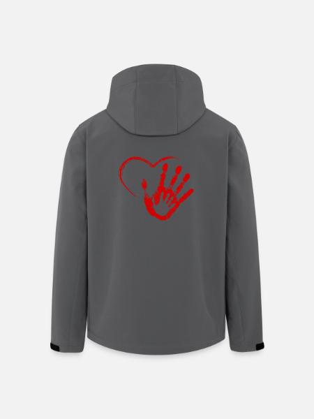 Hand aufs Herz - Recycelte Männer Softshell-Jacke von Stanley/Stella - Anthrazit