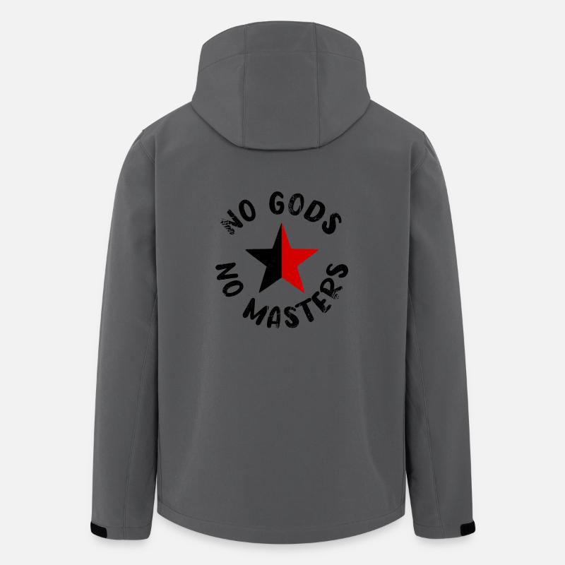 No Gods No Masters - Veste softshell homme en polyester recyclé Stanley/Stella - charbon