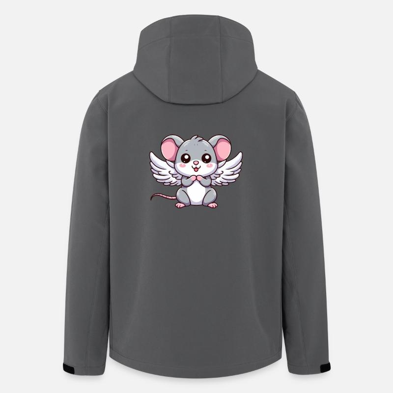 Ailes d’ange de souris - Veste softshell homme en polyester recyclé Stanley/Stella - charbon