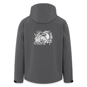 Fenriswolf, mythischer Wolf der Wikinger - Recycelte Männer Softshell-Jacke von Stanley/Stella - Anthrazit - Hinten - AI Model Male 185 light (185cm)