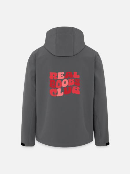 Real Boobs Club - Recycelte Männer Softshell-Jacke von Stanley/Stella - Anthrazit