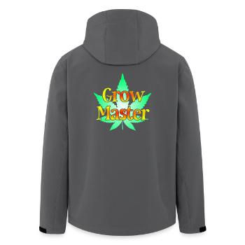 Grow Master - Cannabis - Marijuana - Marihuana - Recycelte Männer Softshell-Jacke von Stanley/Stella - Anthrazit - Hinten - AI Model Male 185 light (185cm)