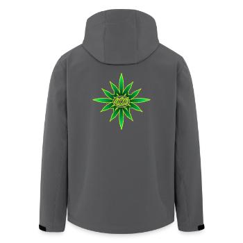 420 Cannabis - Hanf - Marihuana - Weed - Marijuana - Recycelte Männer Softshell-Jacke von Stanley/Stella - Anthrazit - Hinten - AI Model Male 185 light (185cm)