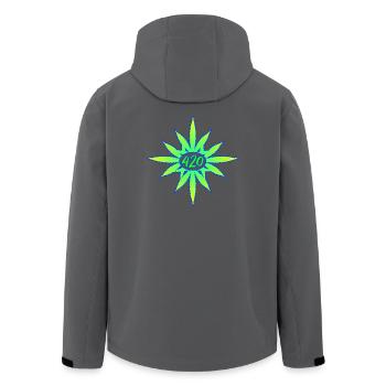 420 Cannabis - Hanf - Marihuana - Weed - Marijuana - Recycelte Männer Softshell-Jacke von Stanley/Stella - Anthrazit - Hinten - AI Model Male 185 light (185cm)