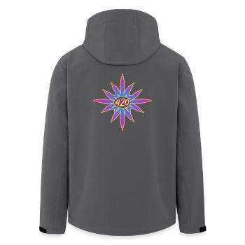 420 Cannabis - Hanf - Marihuana - Weed - Marijuana - Recycelte Männer Softshell-Jacke von Stanley/Stella - Anthrazit - Hinten - AI Model Male 185 light (185cm)