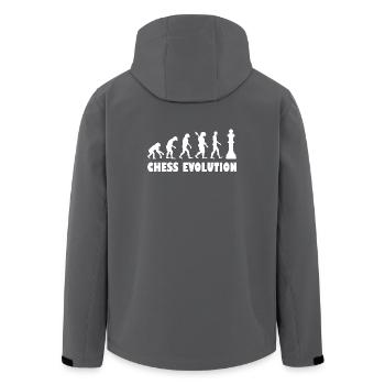 Chess Evolution - White - Recycelte Männer Softshell-Jacke von Stanley/Stella - Anthrazit - Hinten - AI Model Male 185 light (185cm)