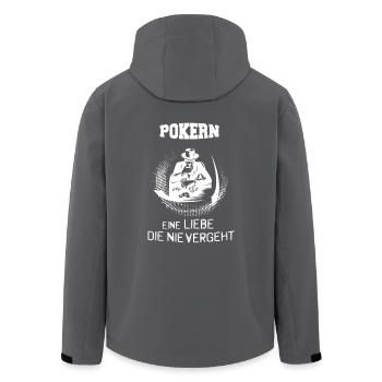 Pokern Chips Geschenk T Shirt - Recycelte Männer Softshell-Jacke von Stanley/Stella - Anthrazit - Hinten - AI Model Male 185 light (185cm)