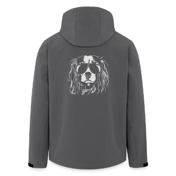 CAVALIER KING CHARLES SPANIEL cool - Recycelte Männer Softshell-Jacke von Stanley/Stella - Anthrazit - Hinten - AI Model Male 185 light (185cm)