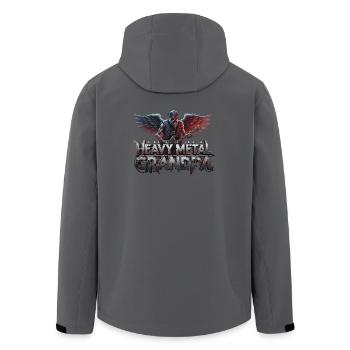 Heavy Metal Grandpa - Recycelte Männer Softshell-Jacke von Stanley/Stella - Anthrazit - Hinten - AI Model Male 185 light (185cm)