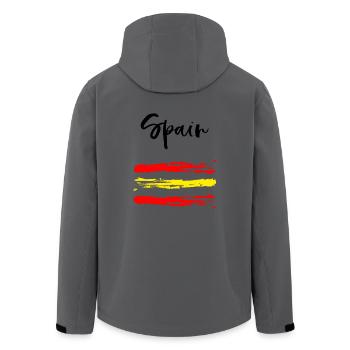 Spain - Spanien - Fußball - Fanshirt - Recycelte Männer Softshell-Jacke von Stanley/Stella - Anthrazit - Hinten - AI Model Male 185 light (185cm)