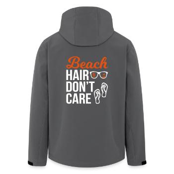 Beach Hair Don't Care - Recycelte Männer Softshell-Jacke von Stanley/Stella - Anthrazit - Hinten - AI Model Male 185 light (185cm)