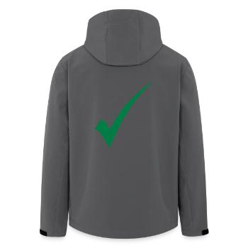 Grüner Haken Check - Recycelte Männer Softshell-Jacke von Stanley/Stella - Anthrazit - Hinten - AI Model Male 185 light (185cm)