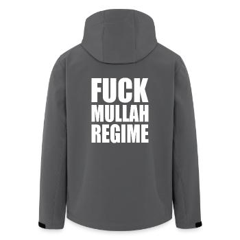 Fuck mullah regime iran - Recycelte Männer Softshell-Jacke von Stanley/Stella - Anthrazit - Hinten - AI Model Male 185 light (185cm)