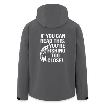 Fishing Too Close - Recycelte Männer Softshell-Jacke von Stanley/Stella - Anthrazit - Hinten - AI Model Male 185 light (185cm)