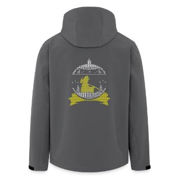 Feuerwehr Tshirt-Ugly Christmas - Recycelte Männer Softshell-Jacke von Stanley/Stella - Anthrazit - Hinten - AI Model Male 185 light (185cm)