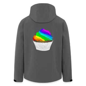 regenbogen sonne wolken wetter rainbow sun cloud76 - Recycelte Männer Softshell-Jacke von Stanley/Stella - Anthrazit - Hinten - AI Model Male 185 light (185cm)