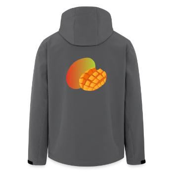 mango veggie gemuese fruits8 - Recycelte Männer Softshell-Jacke von Stanley/Stella - Anthrazit - Hinten - AI Model Male 185 light (185cm)