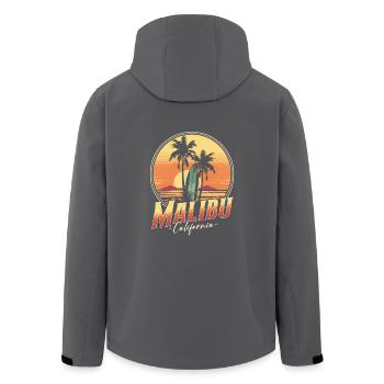 Malibu Kalifornien - Recycelte Männer Softshell-Jacke von Stanley/Stella - Anthrazit - Hinten - AI Model Male 185 light (185cm)