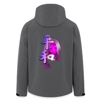 girl manga facee - Recycelte Männer Softshell-Jacke von Stanley/Stella - Anthrazit - Hinten - AI Model Male 185 light (185cm)